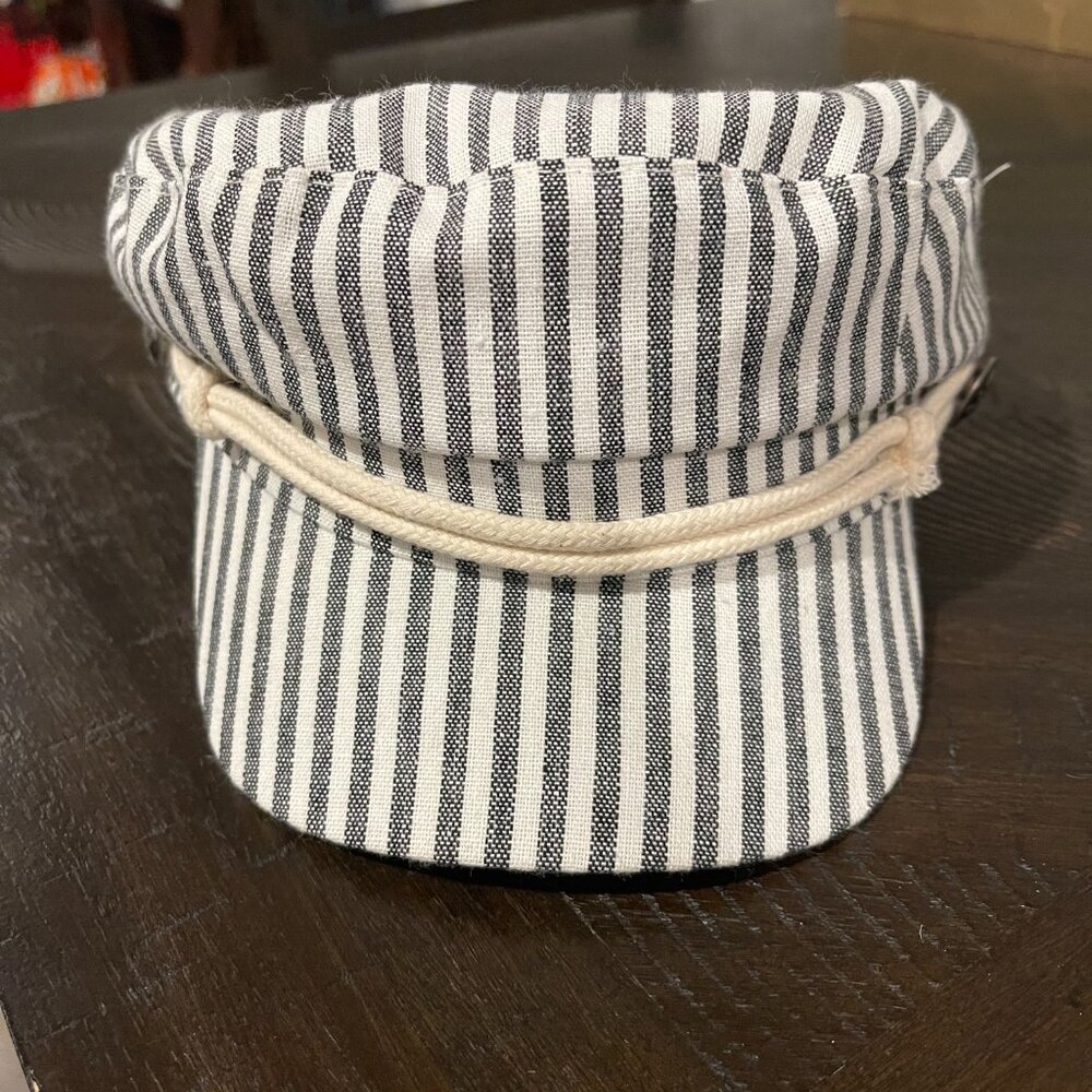 Jeanne Simmons Accessories Sailor Navy Pinstripe Hat - Picture 6 of 6